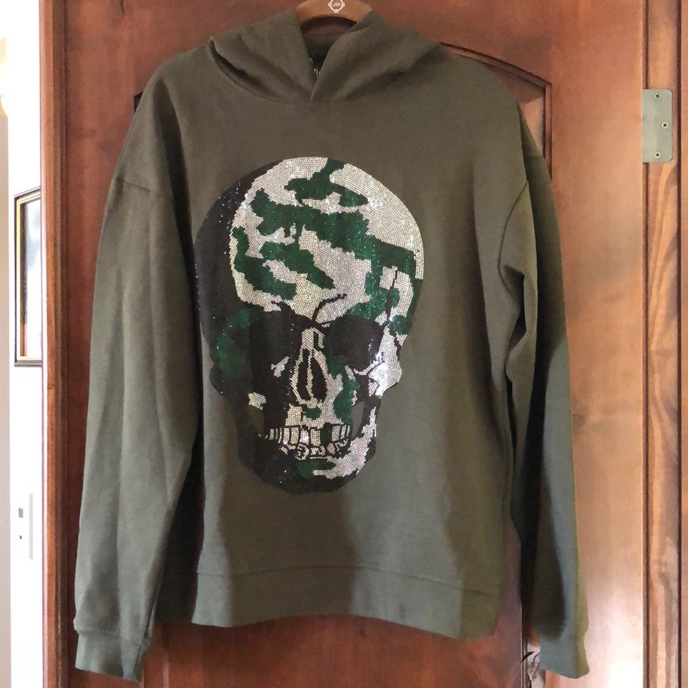 Heads or Tails Crystal Skull Hoodie